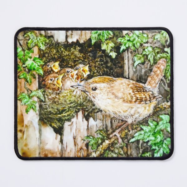 Item preview, Wren and chicks by R E Whitaker  designed and sold by Collector-RB.