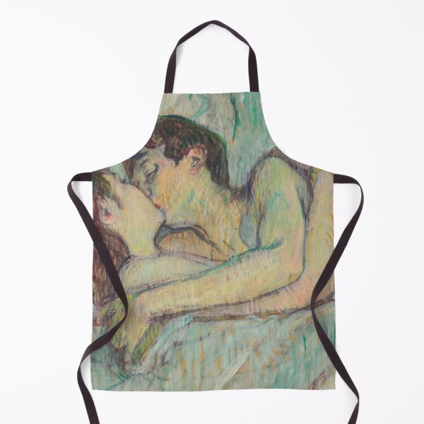 Item preview, In Bed, The Kiss by Henri de Toulouse-Lautrec | Intimate Belle Époque Fine Art Poster designed and sold by artofuniverse.