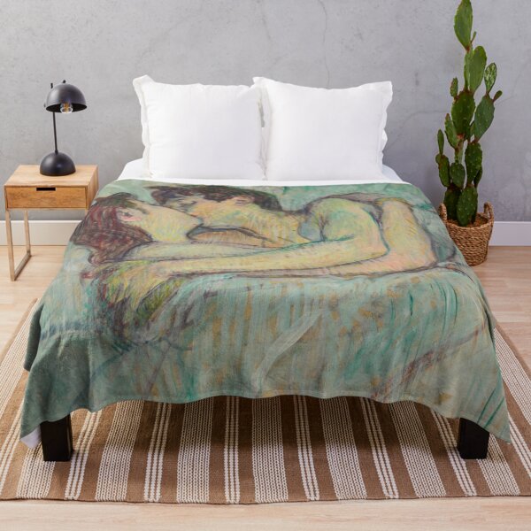 Item preview, In Bed, The Kiss by Henri de Toulouse-Lautrec | Intimate Belle Époque Fine Art Poster designed and sold by artofuniverse.