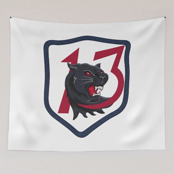 Item preview, USAF 13th Fighter Squadron "Panthers" Military Shield Patch designed and sold by CharlieDesings.