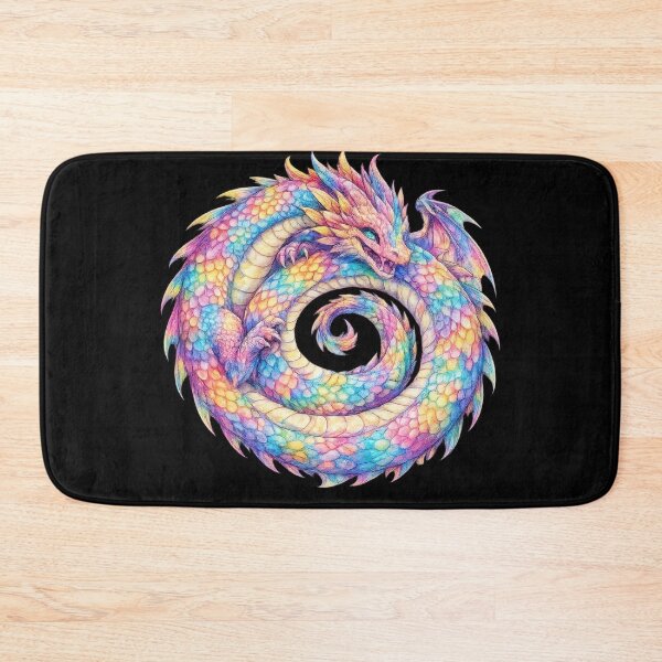 Item preview, Rainbow Spiral Dragon Fantasy Art designed and sold by jgvisualarts.