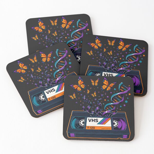 Item preview, Retro VHS Tape Geometric Butterfly Metamorphosis designed and sold by MarVan-Prints.