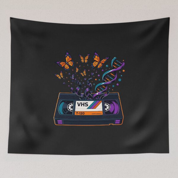Item preview, Retro VHS Tape Geometric Butterfly Metamorphosis designed and sold by MarVan-Prints.
