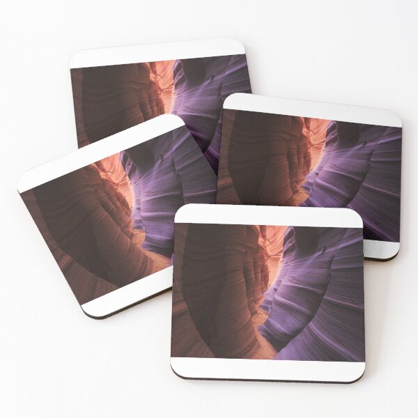 Item preview, Swirling Sandstone Slot Canyon – Purple and Orange Desert Landscape Photography designed and sold by JohnManuelPhoto.