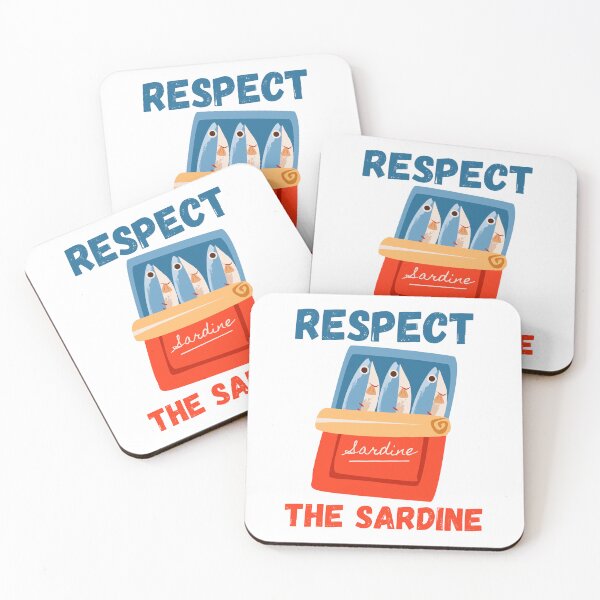 Item preview, Respect The Sardine Funny Retro Fish Meme Design designed and sold by CleanDecor.