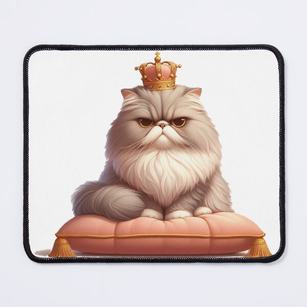 Item preview, Royal Grumpy Persian Cat With Crown Cute Aesthetic Sticker designed and sold by RobArts90s.