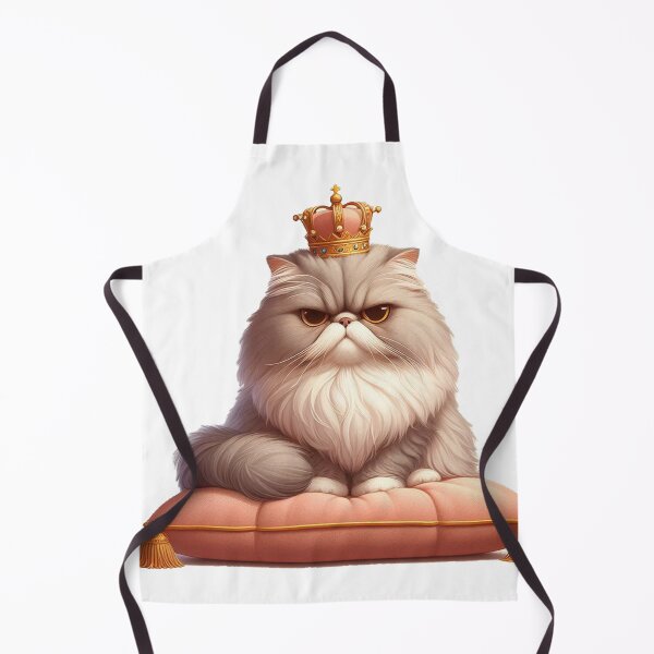 Item preview, Royal Grumpy Persian Cat With Crown Cute Aesthetic Sticker designed and sold by RobArts90s.