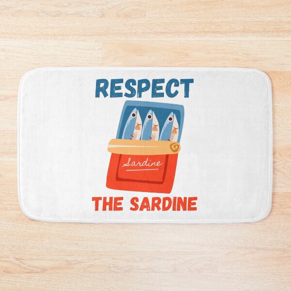 Item preview, Respect The Sardine Funny Retro Fish Meme Design designed and sold by CleanDecor.