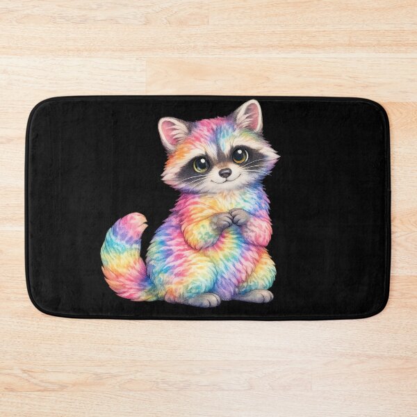 Item preview, Rainbow Tie-Dye Baby Raccoon designed and sold by jgvisualarts.