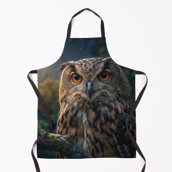 Item preview, Eurasian Eagle Owl Under a Full Moon designed and sold by Tridentulus.