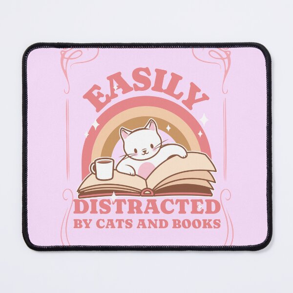 Item preview, Easily Distracted By Cats And Books designed and sold by TeePartyHost.