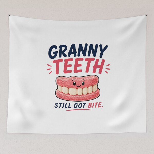 Item preview, Granny Teeth Funny Candy Sticker | Cute British Retro Sweets designed and sold by Snackwave Ninety.