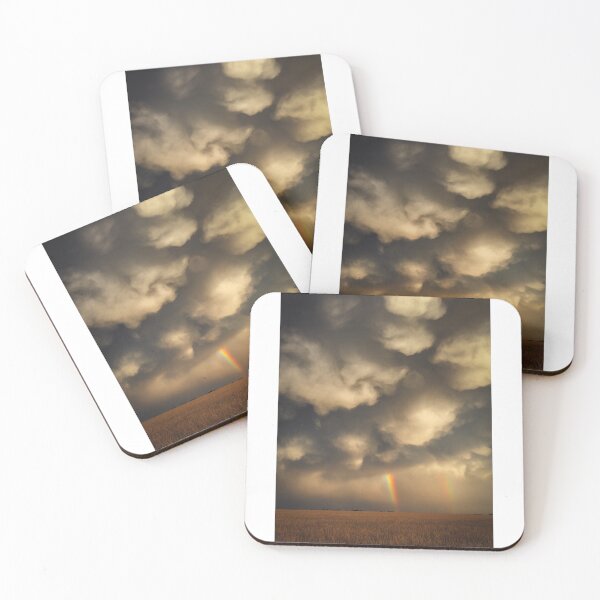 Item preview, Dramatic Storm Sky and Double Rainbow – Cinematic Prairie Landscape Photography designed and sold by JohnManuelPhoto.