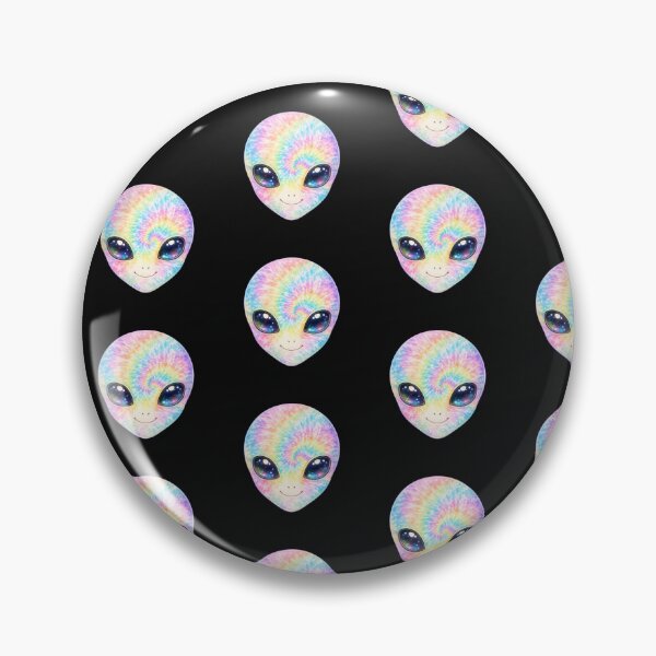 Item preview, Tie Dye Rainbow Alien Face designed and sold by jgvisualarts.
