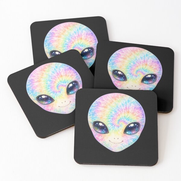 Item preview, Tie Dye Rainbow Alien Face designed and sold by jgvisualarts.