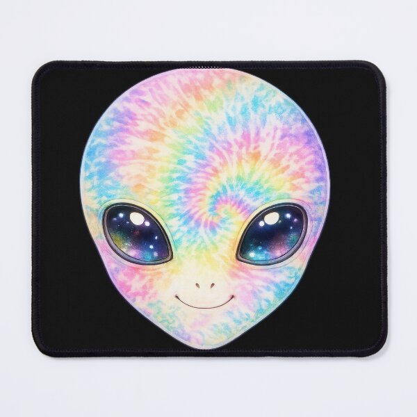 Item preview, Tie Dye Rainbow Alien Face designed and sold by jgvisualarts.