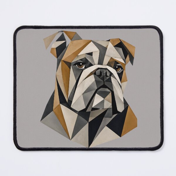 Item preview, Cubist Bulldog Geometric Portrait designed and sold by KICOR.