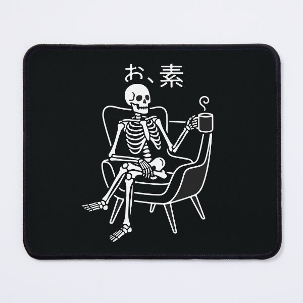 Item preview, Skeleton Drinking Coffee - Minimalist Streetwear Line Art designed and sold by RobArts90s.