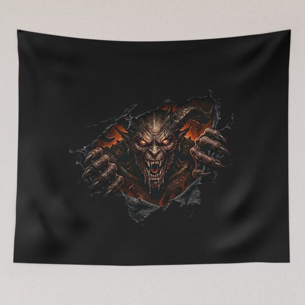 Item preview, Demon Ripping Through Shirt Scary Devil Monster Halloween designed and sold by DarkOriginArts.