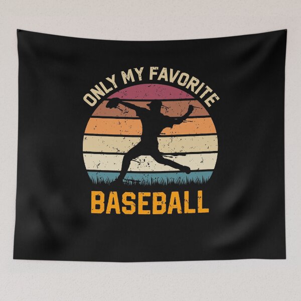 Item preview, Vintage Only My Favorite Baseball Pitcher Retro Sunset designed and sold by 1001T-Shirt.