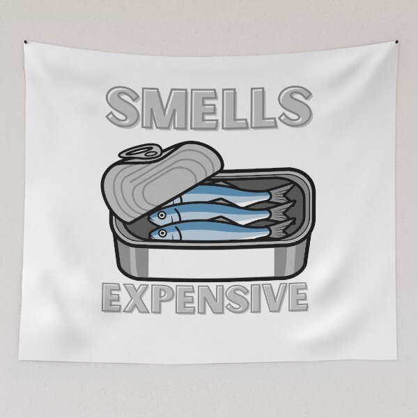 Item preview, Smells Expensive Sardine Can Funny Retro Meme designed and sold by CleanDecor.
