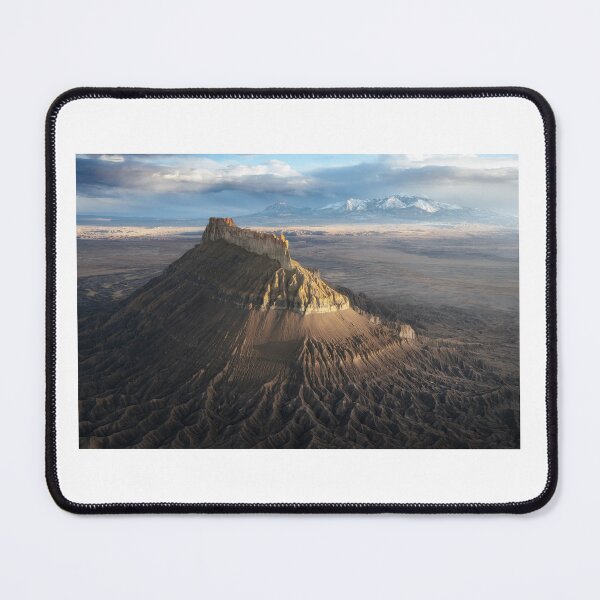 Item preview, Majestic Desert Butte Aerial Vista – Southwestern Badlands Photography designed and sold by JohnManuelPhoto.