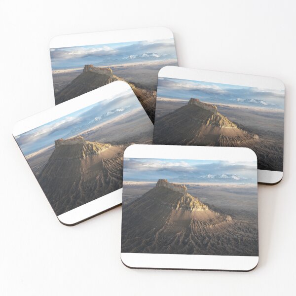 Item preview, Majestic Desert Butte Aerial Vista – Southwestern Badlands Photography designed and sold by JohnManuelPhoto.