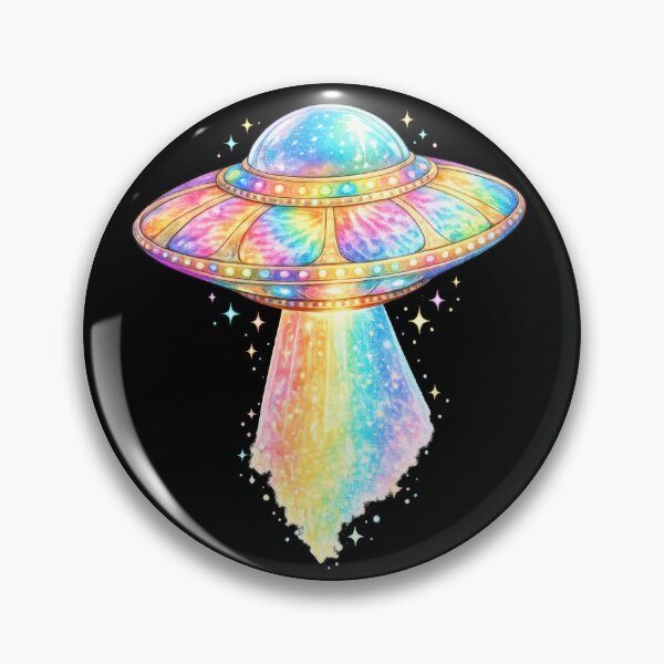 Item preview, Rainbow Tie-Dye UFO Flying Saucer designed and sold by jgvisualarts.