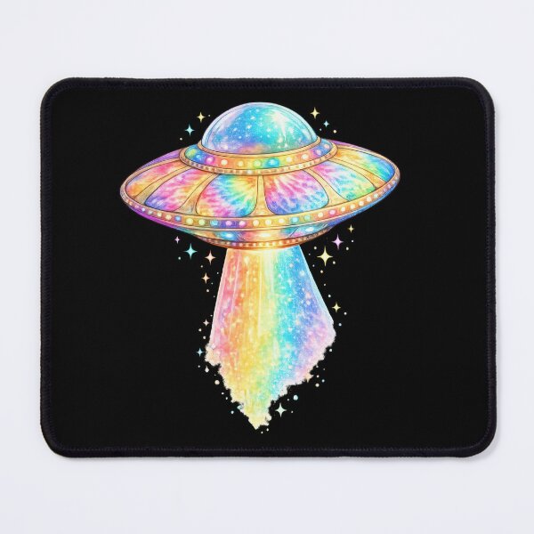 Item preview, Rainbow Tie-Dye UFO Flying Saucer designed and sold by jgvisualarts.
