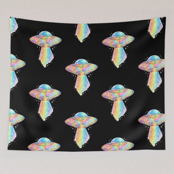 Item preview, Rainbow Tie-Dye UFO Flying Saucer designed and sold by jgvisualarts.