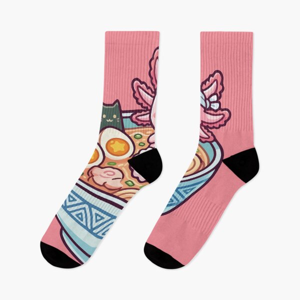 Item preview, Cute Kawaii Axolotl Eating Japanese Ramen Noodles Aesthetic designed and sold by RobArts90s.