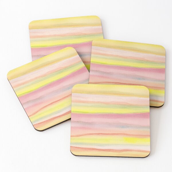 Item preview, Colorful Rainbow Watercolor Horizontal Stripes designed and sold by Angela Dow.