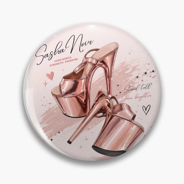 Item preview, Sasha Noir Rose Gold Heels Illustration designed and sold by NatashaBurrows.
