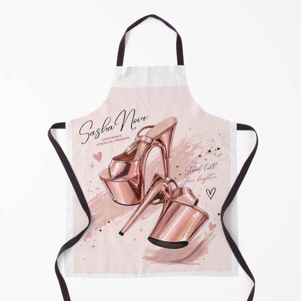 Item preview, Sasha Noir Rose Gold Heels Illustration designed and sold by NatashaBurrows.