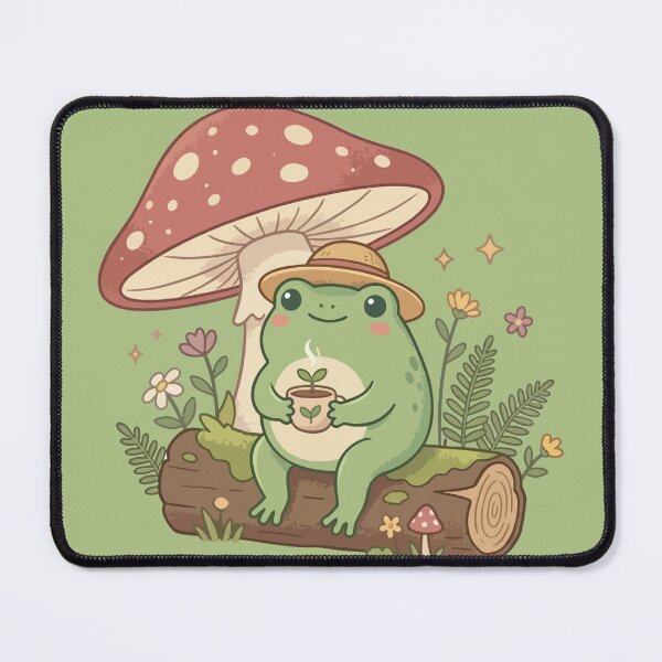 Item preview, Vintage Cottagecore Frog Aesthetic - Tea Party Under Mushroom designed and sold by RobArts90s.