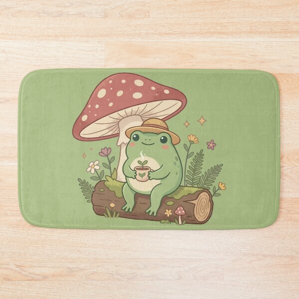 Item preview, Vintage Cottagecore Frog Aesthetic - Tea Party Under Mushroom designed and sold by RobArts90s.