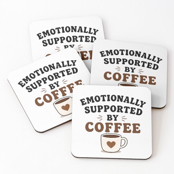 Item preview, Emotionally Supported By Coffee designed and sold by INVITOARTE.