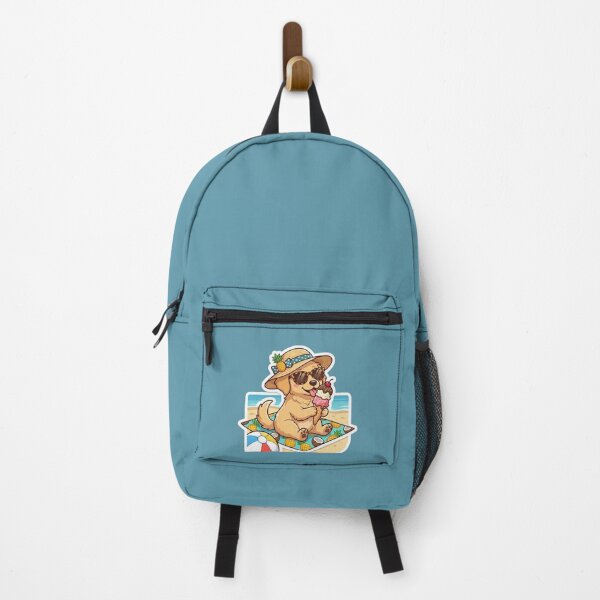 Item preview, Summer Vibes Chibi Golden Retriever Ice Cream Sticker designed and sold by Chonkibao.