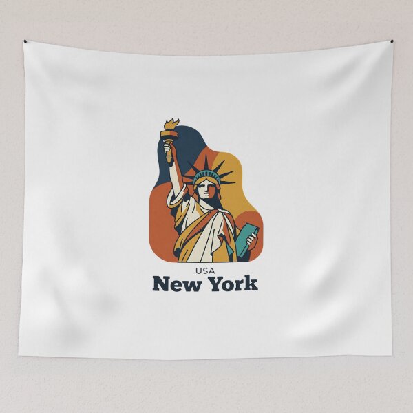 Item preview, New York Statue of Liberty Bold Retro Graphic Art designed and sold by Inkworksbyshery.