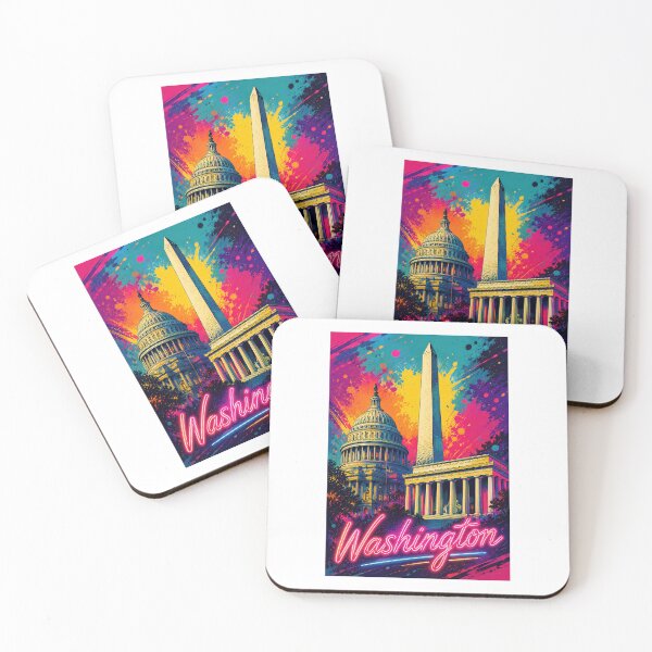 Item preview, Washington Monument Glow – Neon Pop Art Poster designed and sold by Earth Celebration Designs.