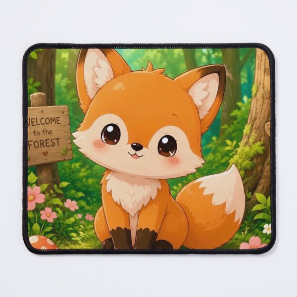 Item preview, kawaii cute fox in the forest designed and sold by BackgroundND.