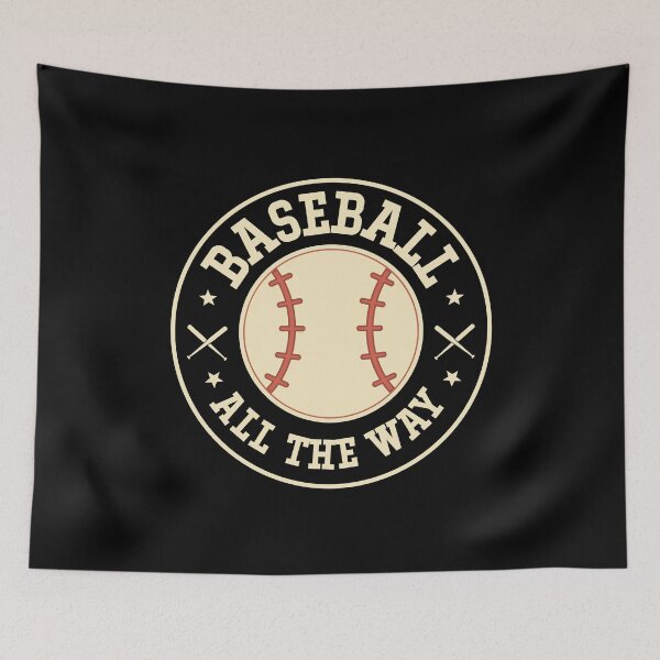 Item preview, Vintage Baseball All The Way Retro Sports Emblem Crest designed and sold by 1001T-Shirt.