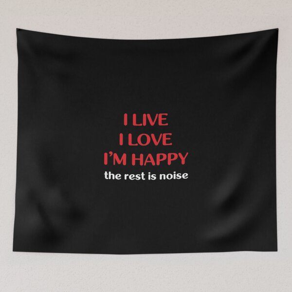Item preview, I Live. I Love. I’m Happy. (Red+White) designed and sold by Pencil & Pixel.