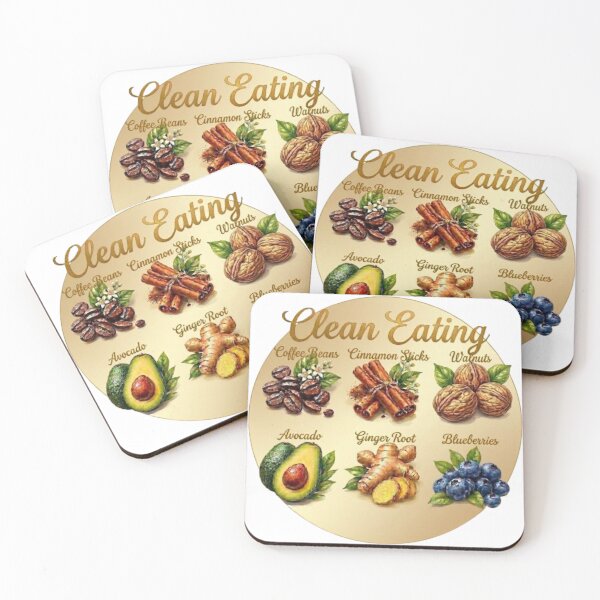 Item preview, Clean Eating Healthy Food Guide Illustration designed and sold by Northern Glow Art.