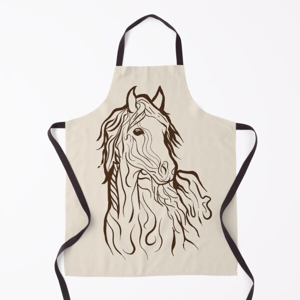 Item preview, Brown Line work Elegant Horse Line Art – Flowing Mane Equine Design designed and sold by Digital Vector GB.