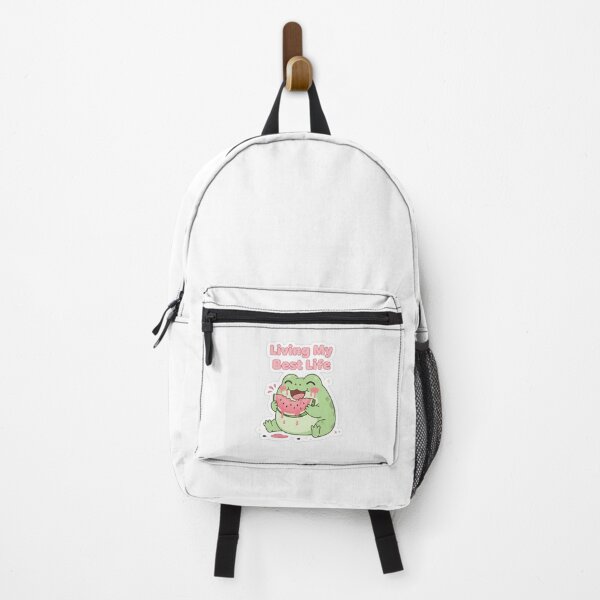 Item preview, Living My Best Life Cute Frog Watermelon Meme Design designed and sold by mayatA-rt.