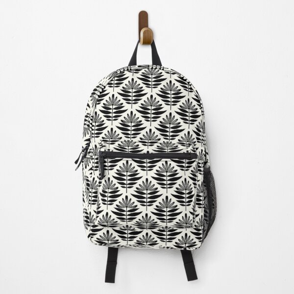 Item preview, Modern wildflower pattern in black and white designed and sold by Jennifer Ladd.