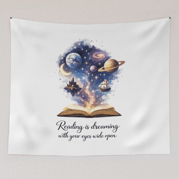 Item preview, Reading is dreaming - Magic Book & Stars designed and sold by Pineapple-Tree.
