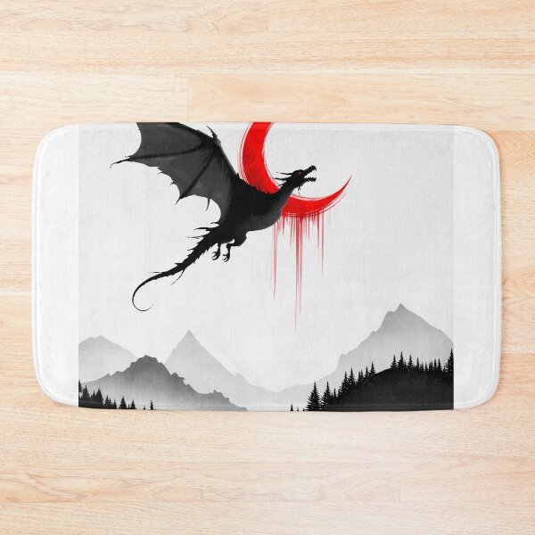 Item preview, Crimson Eclipse Dragon – Minimalist Dark Fantasy Art designed and sold by Ola-urb.