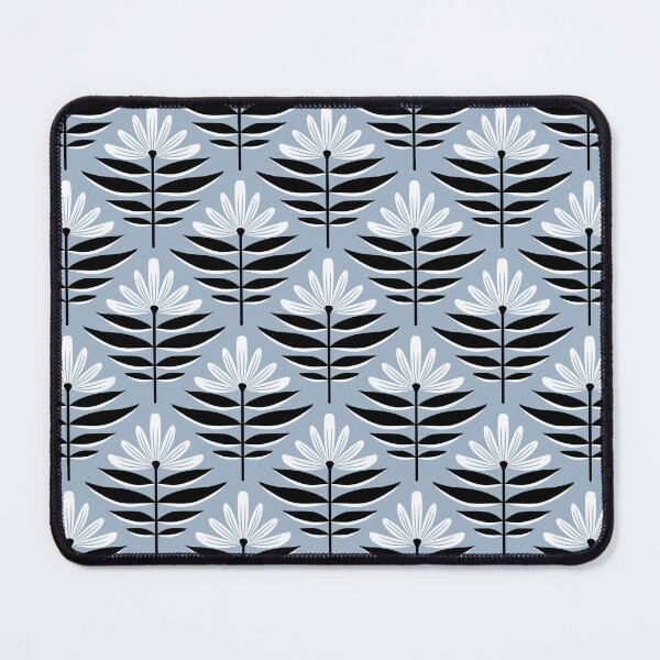 Item preview, Modern wildflower pattern in gray, black, and white designed and sold by Jennifer Ladd.
